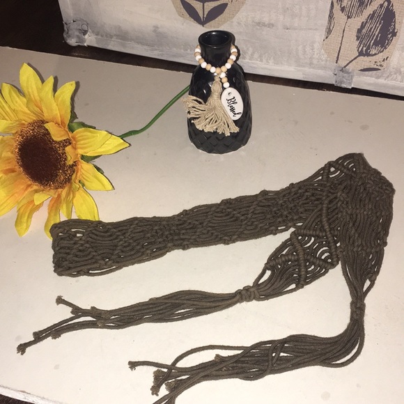 Vintage Macramé Belt 80s - Picture 2 of 9